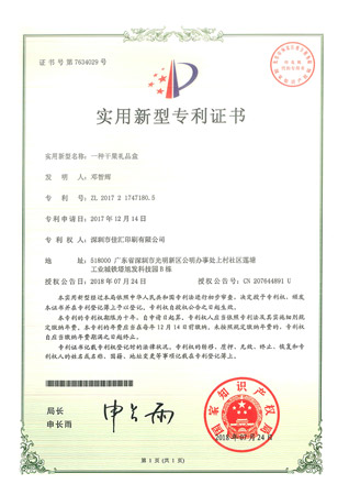 實(shí)用新型專利證書12